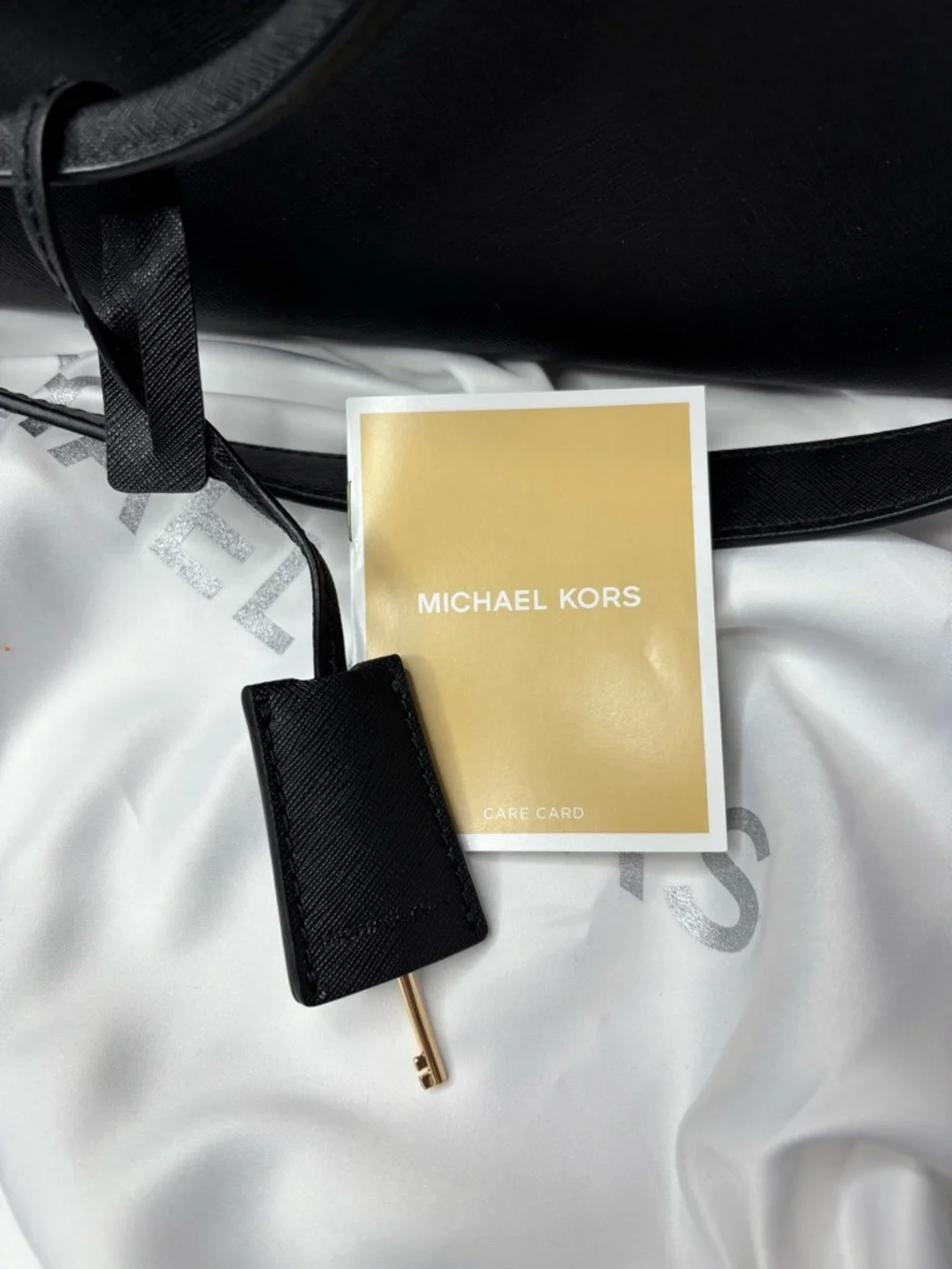 MICHAEL KORS Black Hamilton Saffiano Leather Satchel